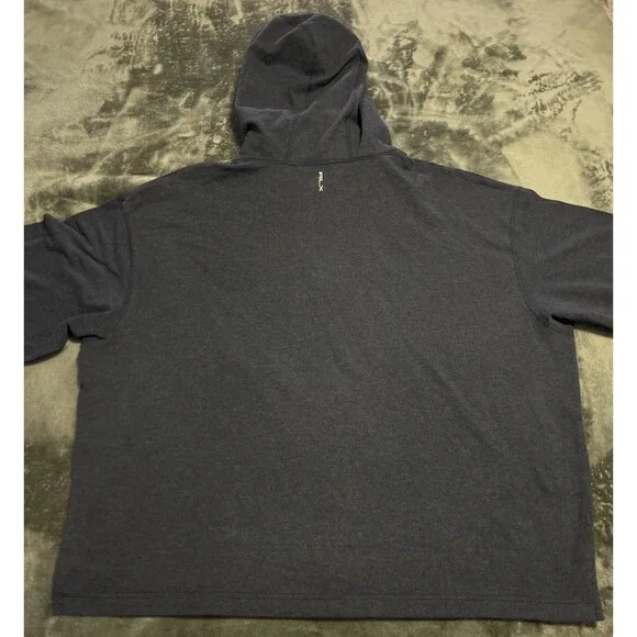 XL RLX Ralph Lauren Quarter Zip Hoodie with Collar Womens Navy Blue Wicking Soft - Picture 10 of 10